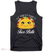 Funny My Princess Name is Taco Belle Tank Top thumb 0
