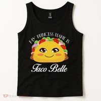 Funny My Princess Name is Taco Belle Tank Top thumb 2