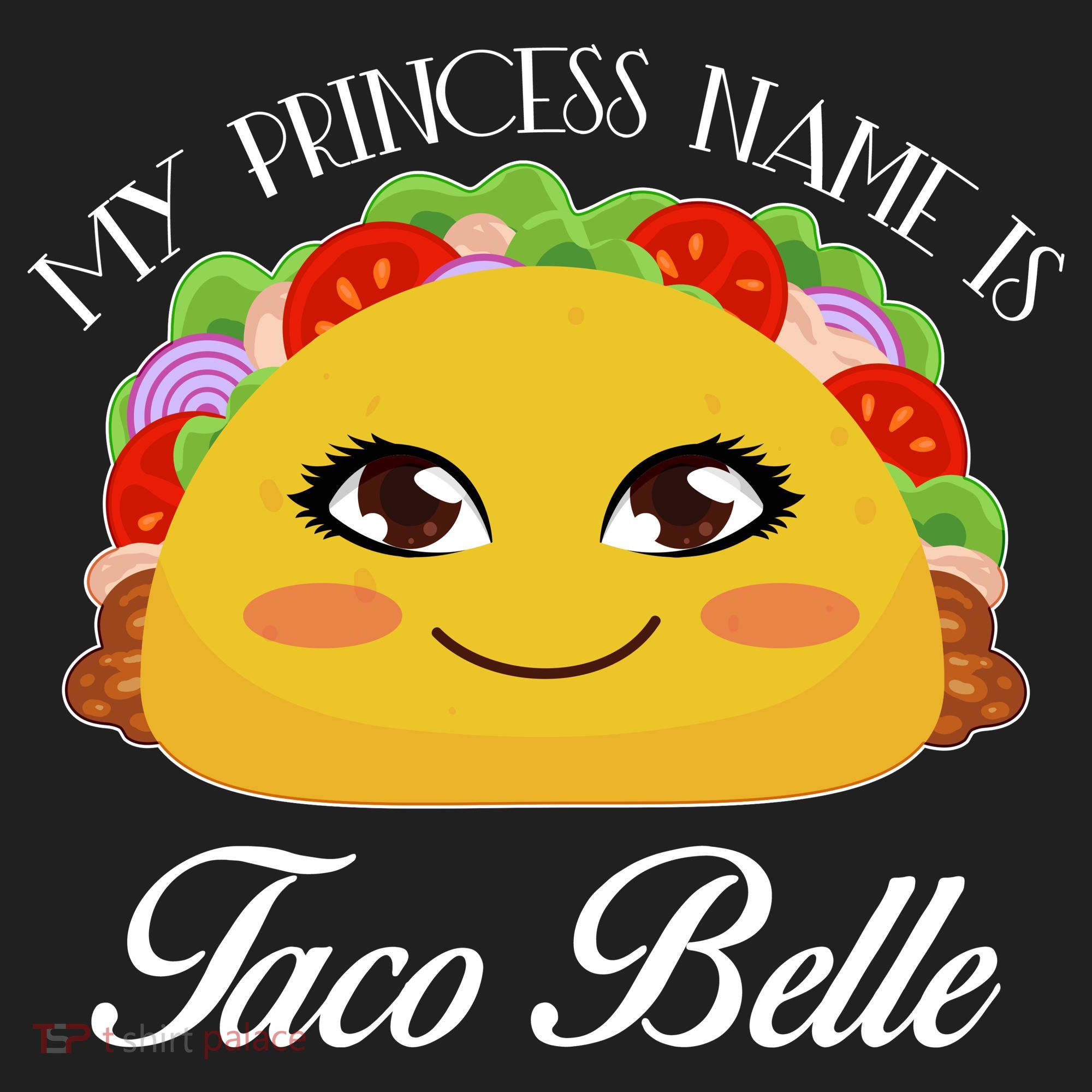 Funny My Princess Name is Taco Belle Golf Towel