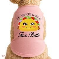 Funny My Princess Name is Taco Belle Doggie Tank thumb 0