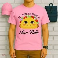 Funny My Princess Name is Taco Belle T-Shirt thumb 6