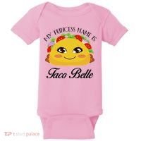 Funny My Princess Name is Taco Belle Baby Bodysuit thumb 0