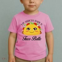 Funny My Princess Name is Taco Belle Toddler T-Shirt thumb 2