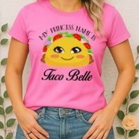 Funny My Princess Name is Taco Belle Women's T-Shirt thumb 2