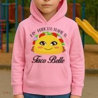 Funny My Princess Name is Taco Belle Kids Hoodie thumb 2