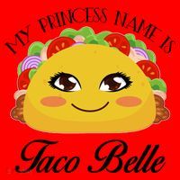 Funny My Princess Name is Taco Belle Santa Hat thumb 1