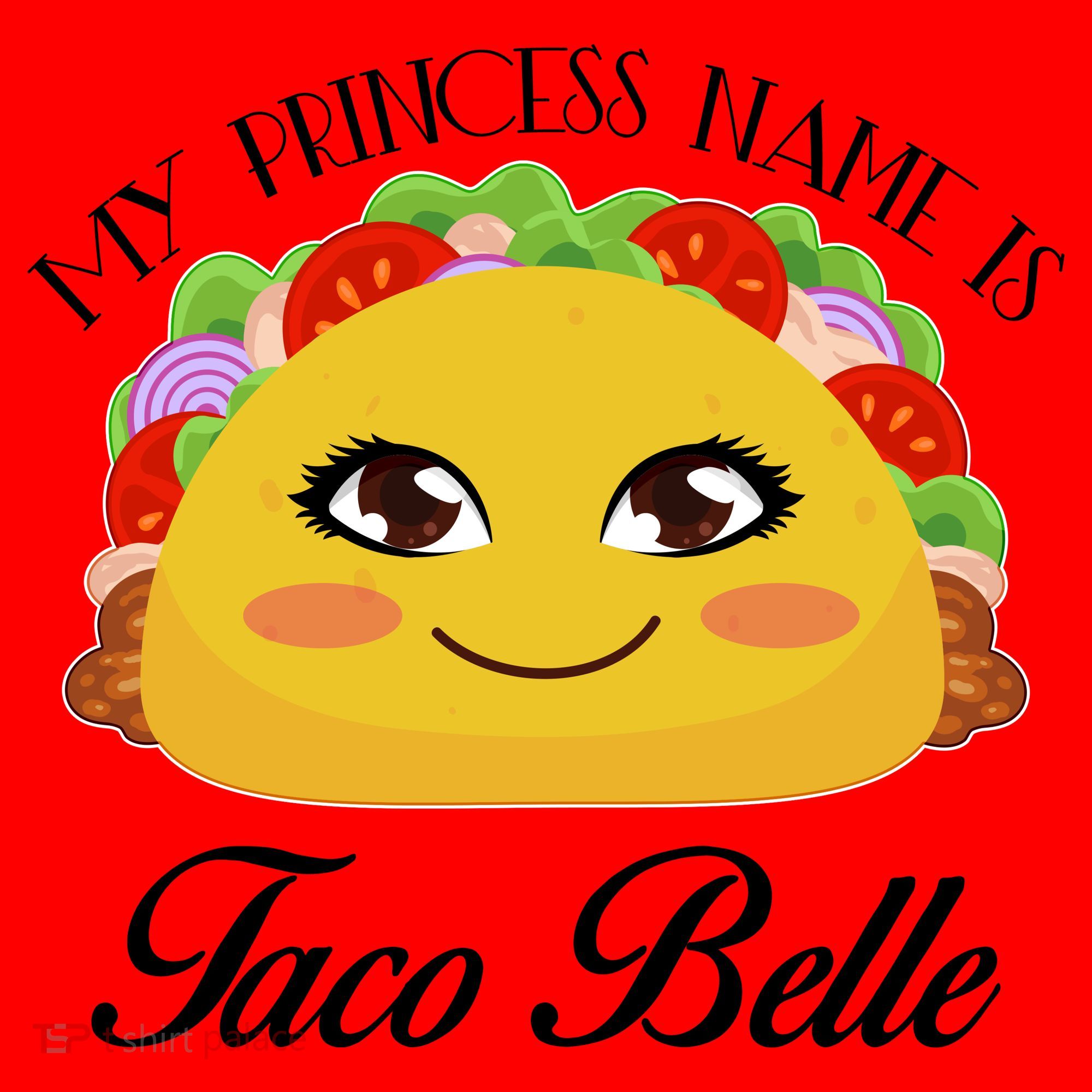 Funny My Princess Name is Taco Belle Santa Hat