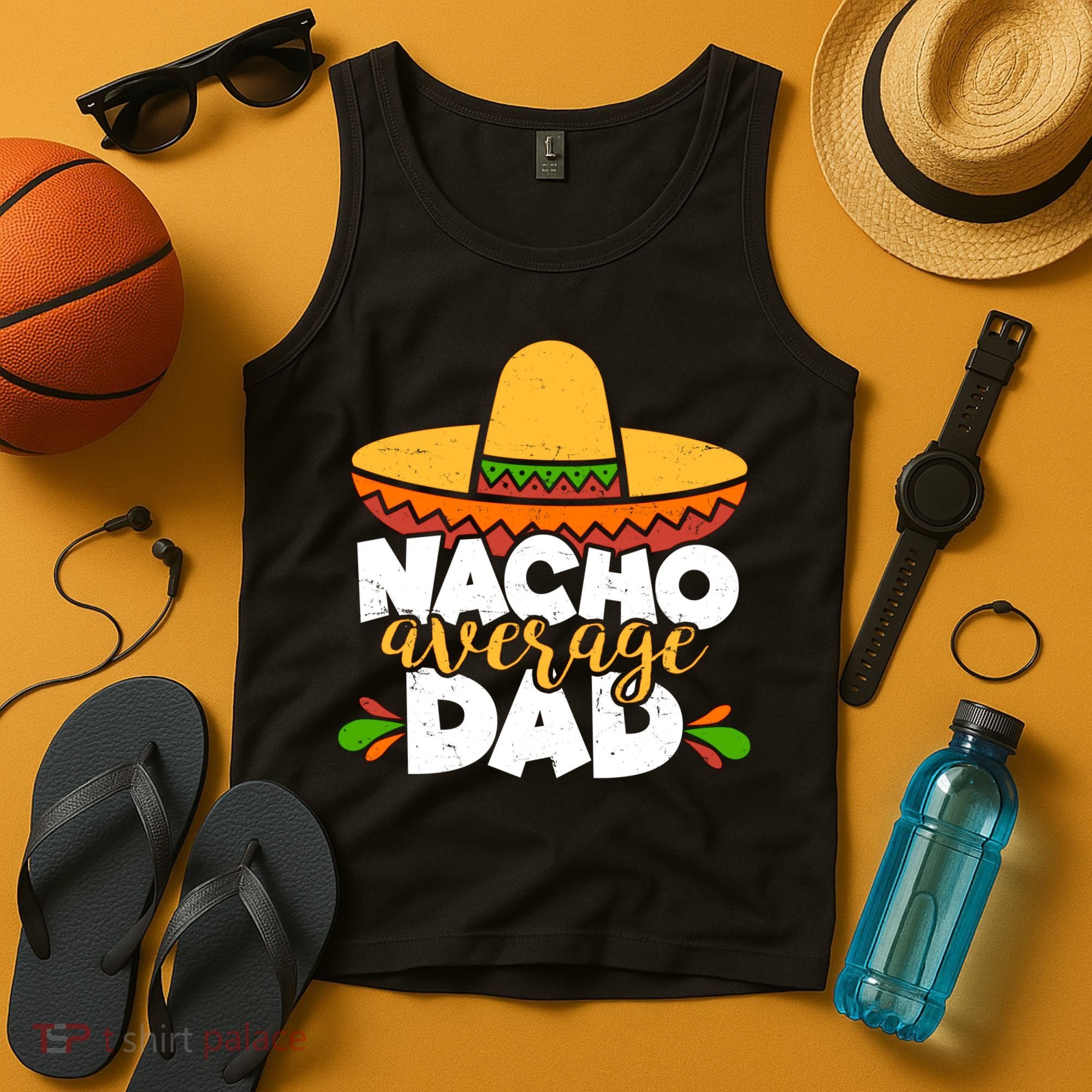 Funny Nacho Average Dad Tank Top
