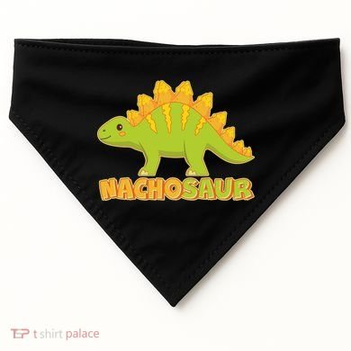 Funny Nachosaur Nacho Cheese Stegosaurus Dinosaur USA-Made Doggie Bandana