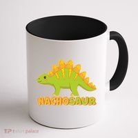 Funny Nachosaur Nacho Cheese Stegosaurus Dinosaur Coffee Mug thumb 1