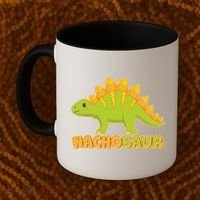 Funny Nachosaur Nacho Cheese Stegosaurus Dinosaur Coffee Mug thumb 2