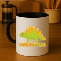 Funny Nachosaur Nacho Cheese Stegosaurus Dinosaur Coffee Mug thumb 4