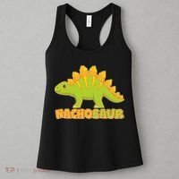 Funny Nachosaur Nacho Cheese Stegosaurus Dinosaur Women's Tank Top thumb 3