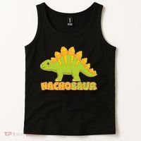 Funny Nachosaur Nacho Cheese Stegosaurus Dinosaur Tank Top thumb 2