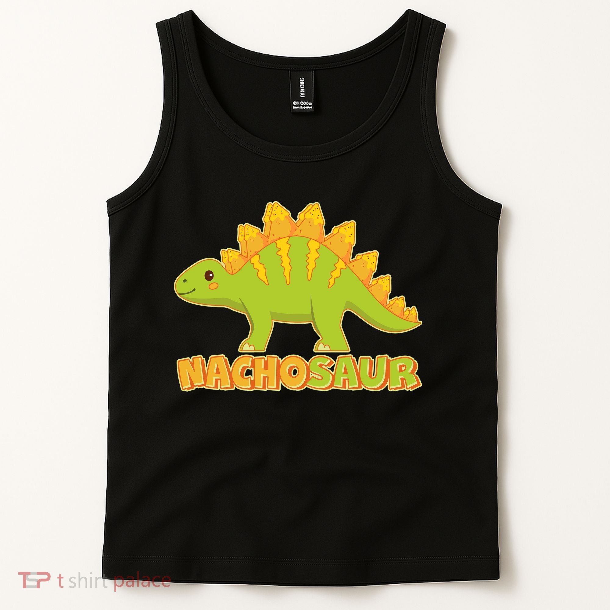 Funny Nachosaur Nacho Cheese Stegosaurus Dinosaur Tank Top