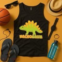 Funny Nachosaur Nacho Cheese Stegosaurus Dinosaur Tank Top thumb 4