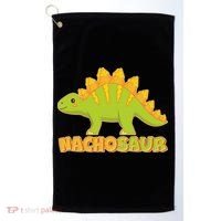 Funny Nachosaur Nacho Cheese Stegosaurus Dinosaur Golf Towel thumb 0