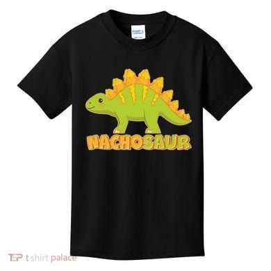 Funny Nachosaur Nacho Cheese Stegosaurus Dinosaur Kids T-Shirt