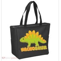 Funny Nachosaur Nacho Cheese Stegosaurus Dinosaur Tote Bag thumb 2
