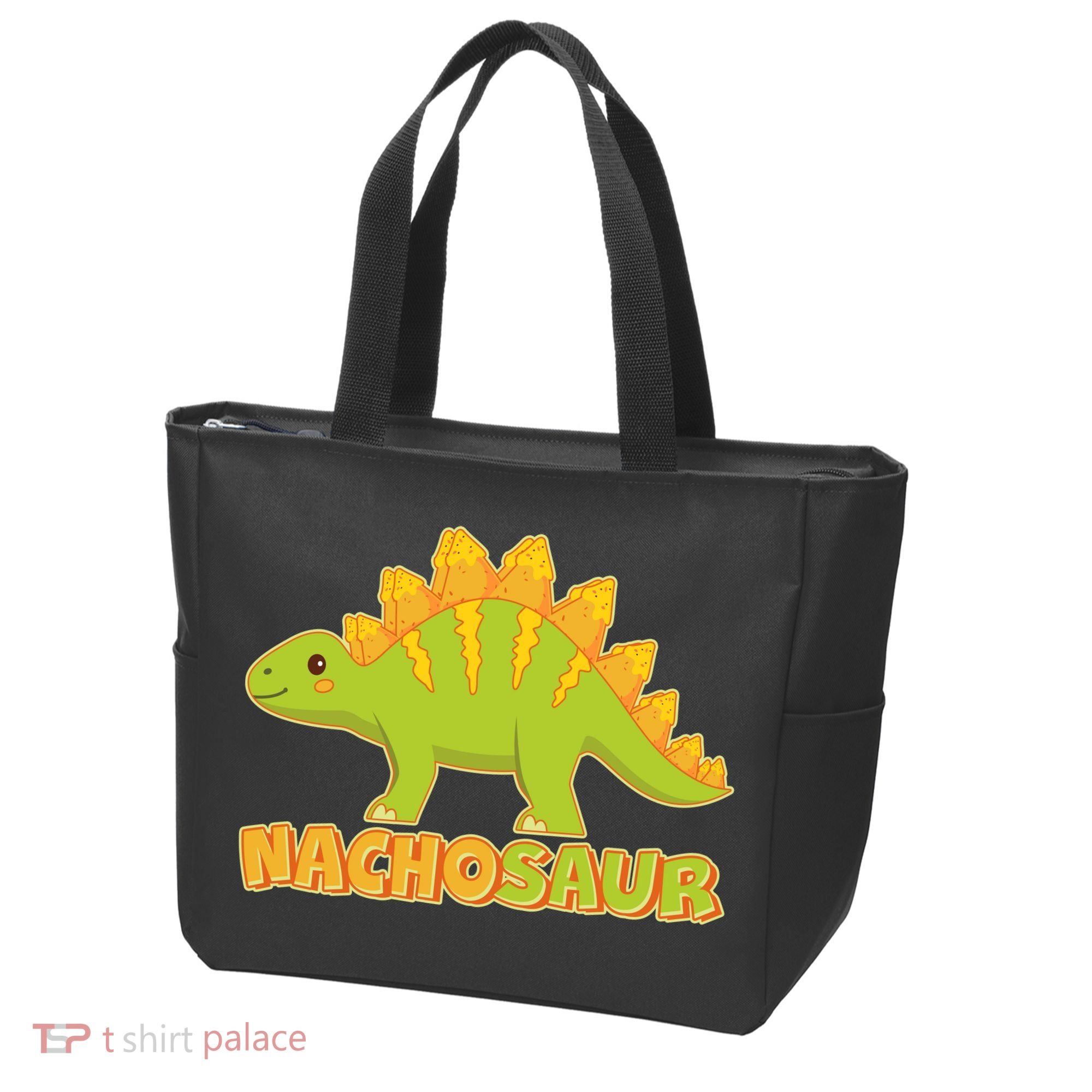 Funny Nachosaur Nacho Cheese Stegosaurus Dinosaur Tote Bag