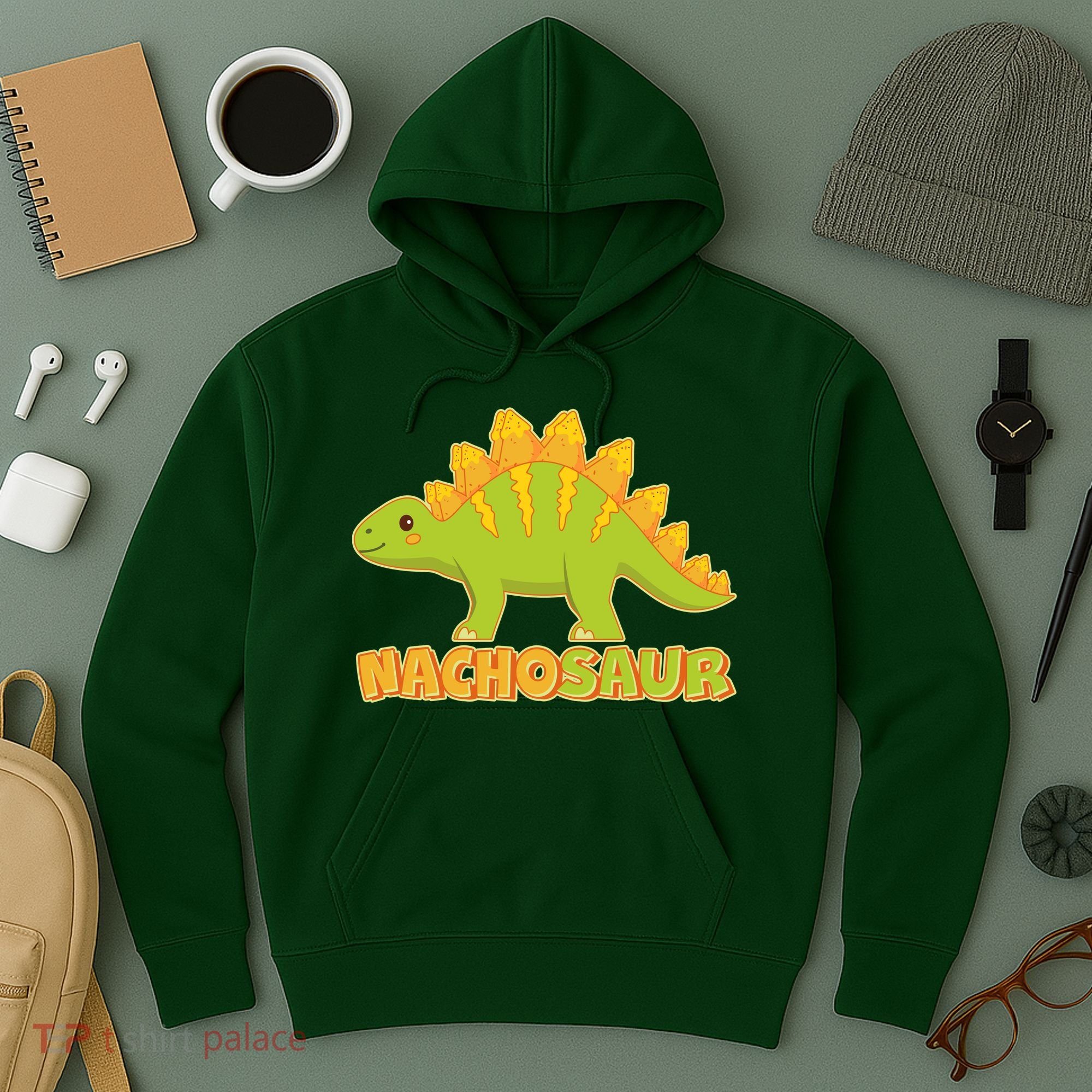 Funny Nachosaur Nacho Cheese Stegosaurus Dinosaur Hoodie