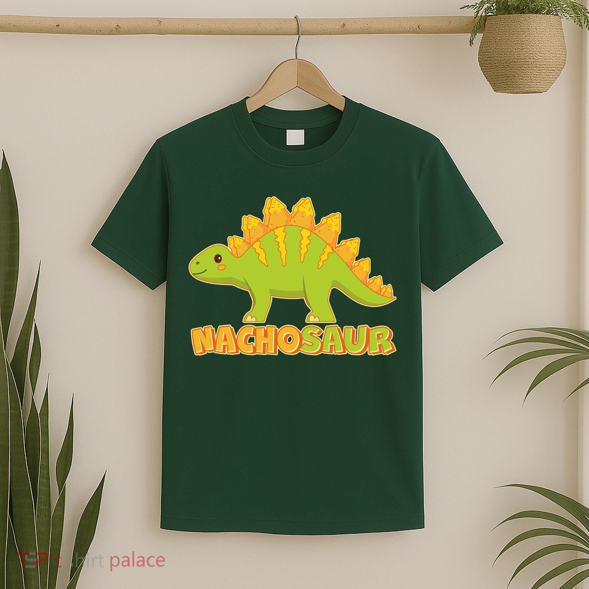 Funny Nachosaur Nacho Cheese Stegosaurus Dinosaur T-Shirt