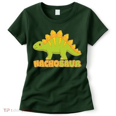 Funny Nachosaur Nacho Cheese Stegosaurus Dinosaur Women's T-Shirt
