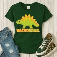Funny Nachosaur Nacho Cheese Stegosaurus Dinosaur Women's T-Shirt thumb 3