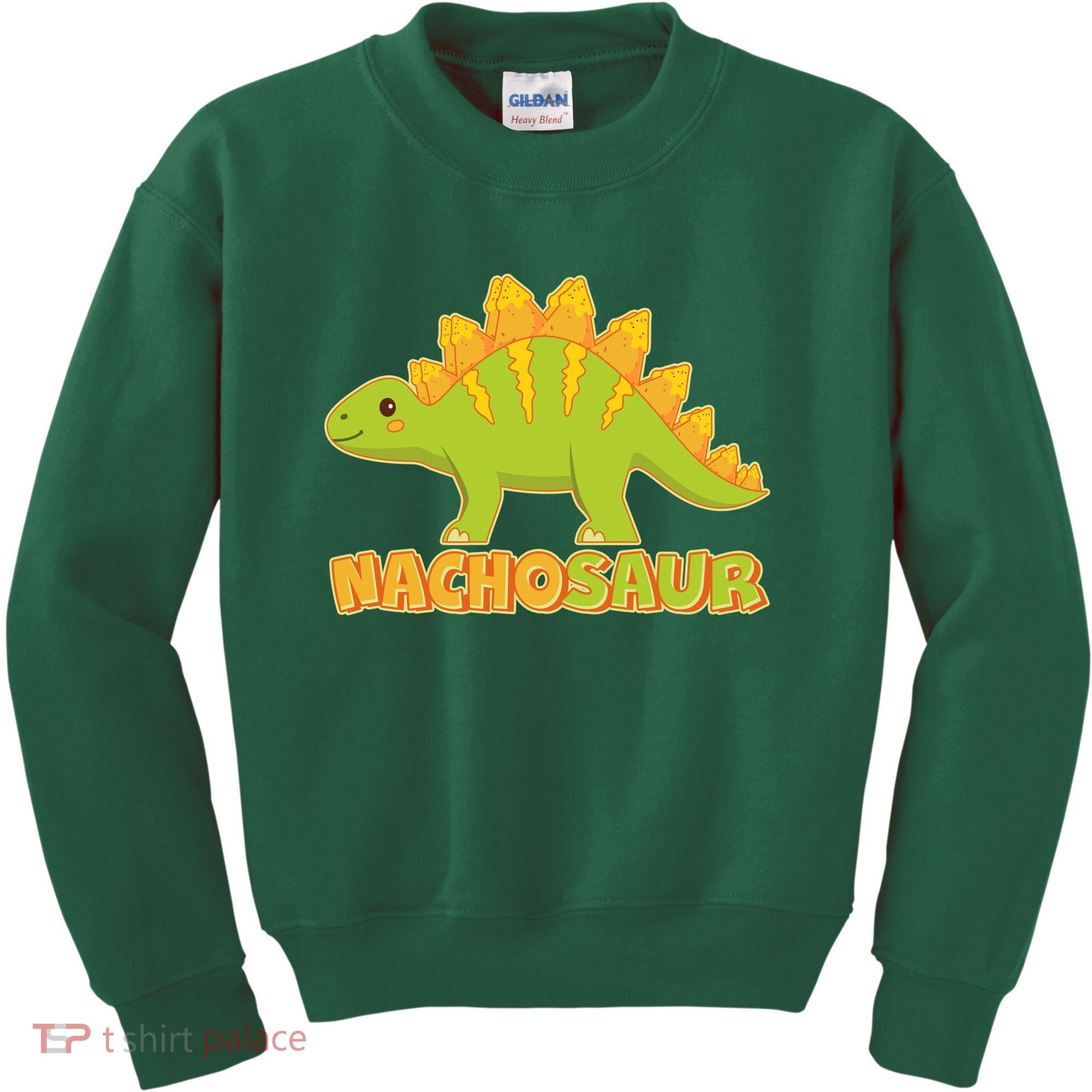 Funny Nachosaur Nacho Cheese Stegosaurus Dinosaur Kids Sweatshirt