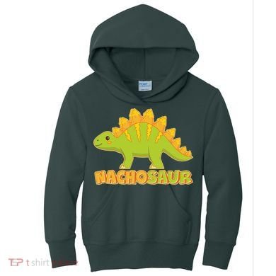 Funny Nachosaur Nacho Cheese Stegosaurus Dinosaur Kids Hoodie