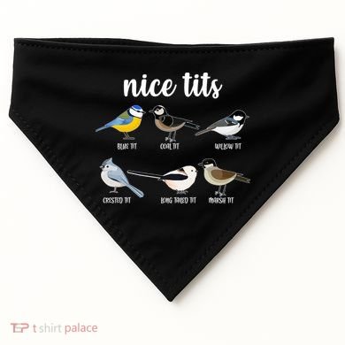 Funny Nice Tits Birds USA-Made Doggie Bandana