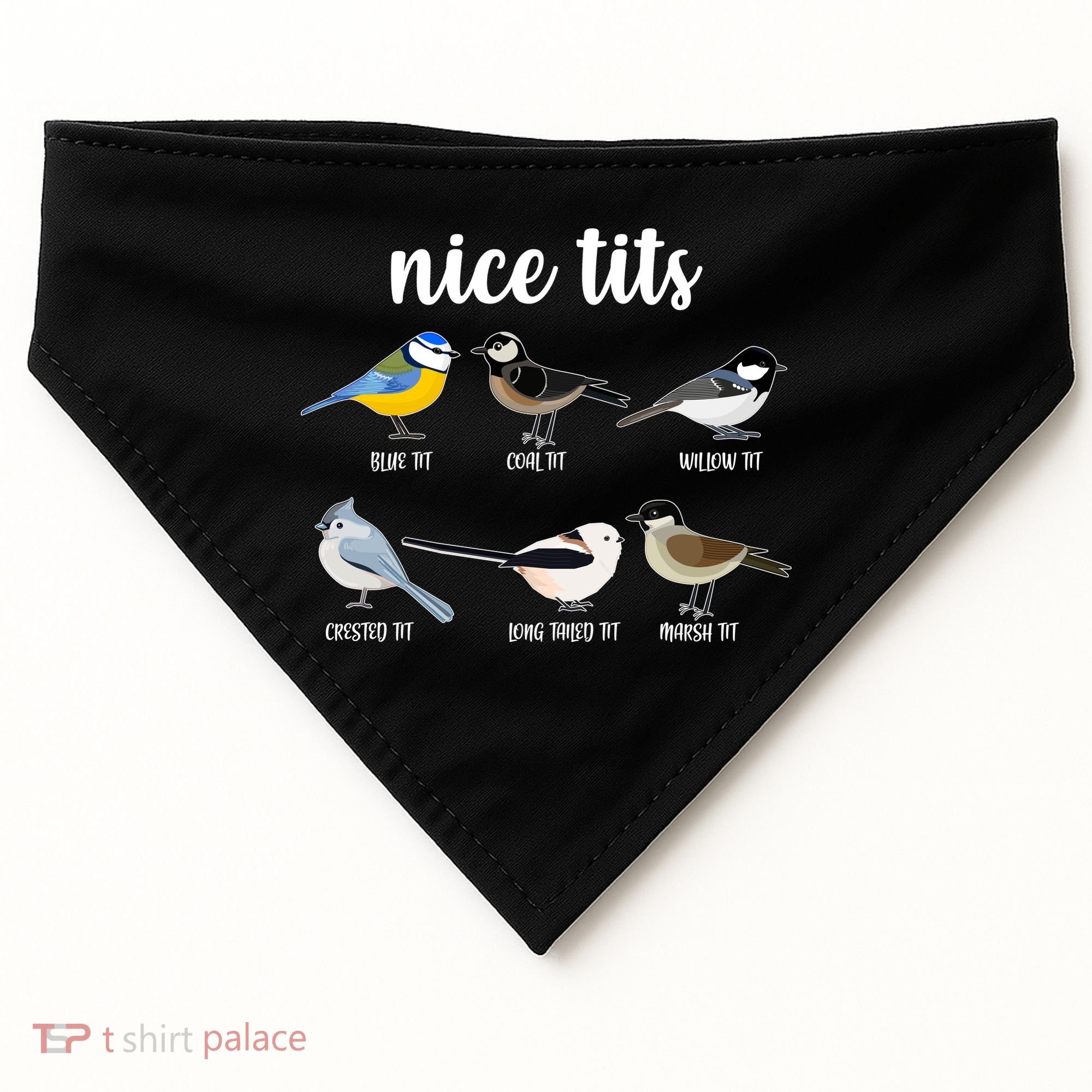 Funny Nice Tits Birds USA-Made Doggie Bandana