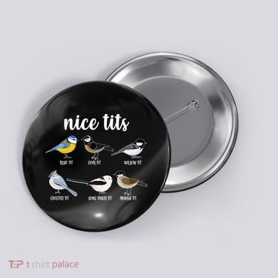 Funny Nice Tits Birds Button
