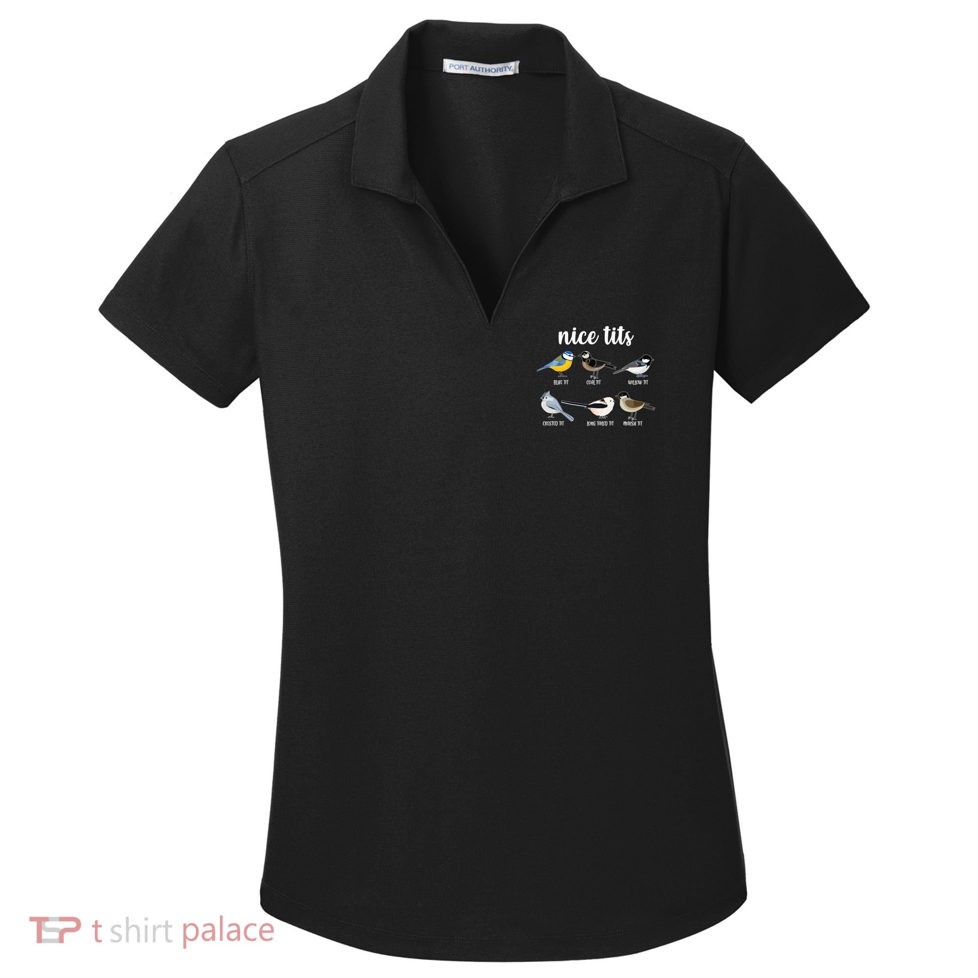 Funny Nice Tits Birds Women's Dry Zone Grid Polo