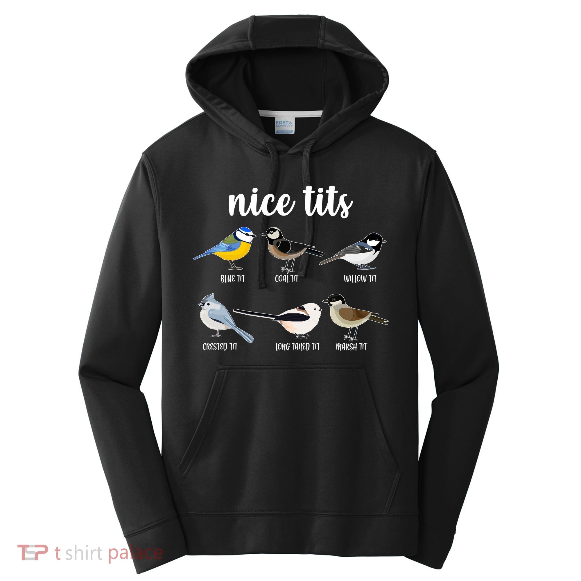Funny Nice Tits Birds Performance Fleece Hoodie