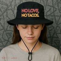 Funny No Love, No Tacos Bucket Hat thumb 3