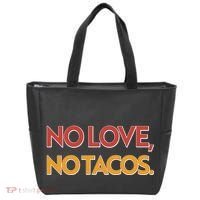 Funny No Love, No Tacos Tote Bag thumb 0