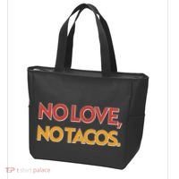 Funny No Love, No Tacos Tote Bag thumb 3