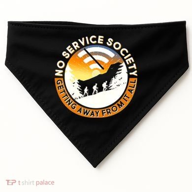 Funny No Service Society USA-Made Doggie Bandana