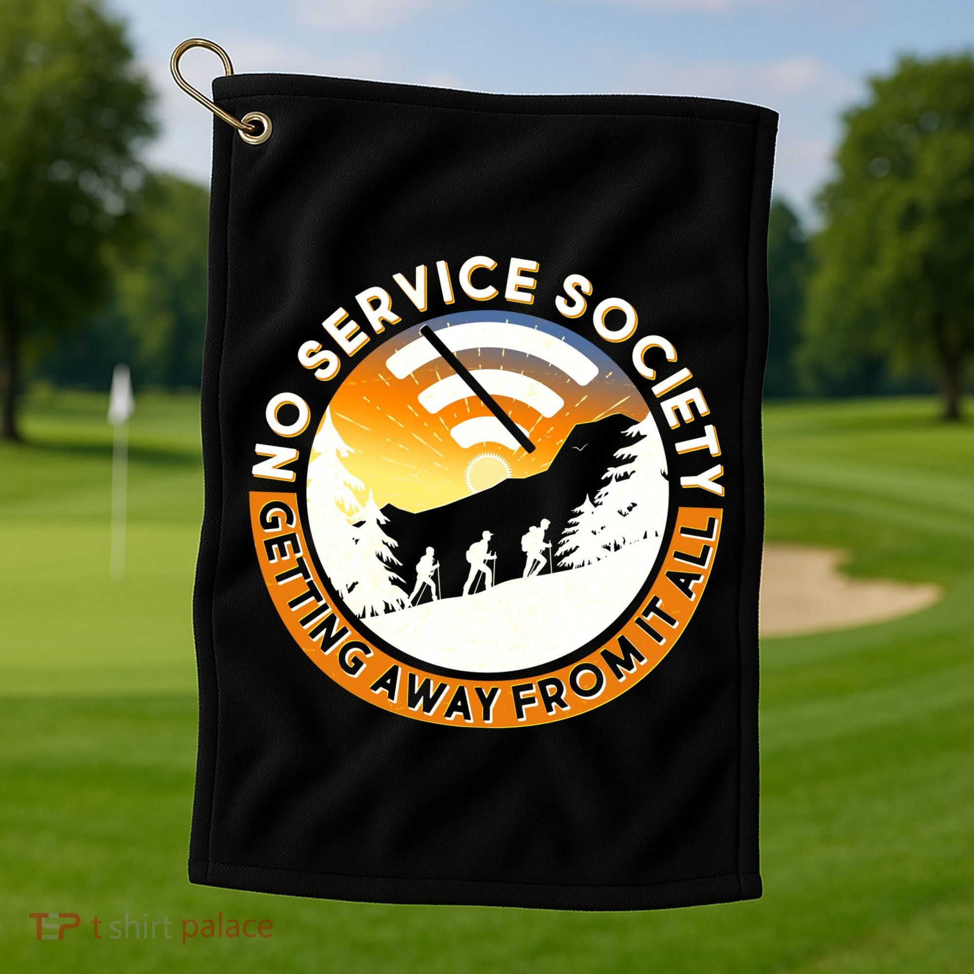 Funny No Service Society Golf Towel