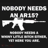 Funny Nobody Needs An AR15? Nobody Needs Whiny Little Kids T-Shirt thumb 4