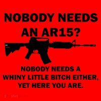 Funny Nobody Needs An AR15? Nobody Needs Whiny Little Santa Hat thumb 1