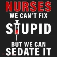 Funny Nurse Can't Fix Stupid Women's Sweatshirt thumb 2