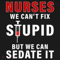 Funny Nurse Can't Fix Stupid Women's Hoodie thumb 2