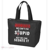 Funny Nurse Can't Fix Stupid Tote Bag thumb 3