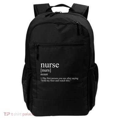Funny Nurse Definition Backpack