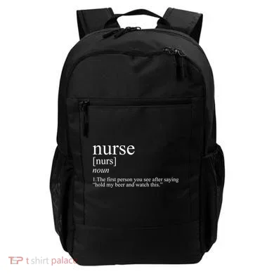 Funny Nurse Definition Backpack