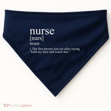 Funny Nurse Definition USA-Made Doggie Bandana