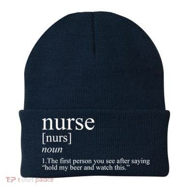Funny Nurse Definition Beanie