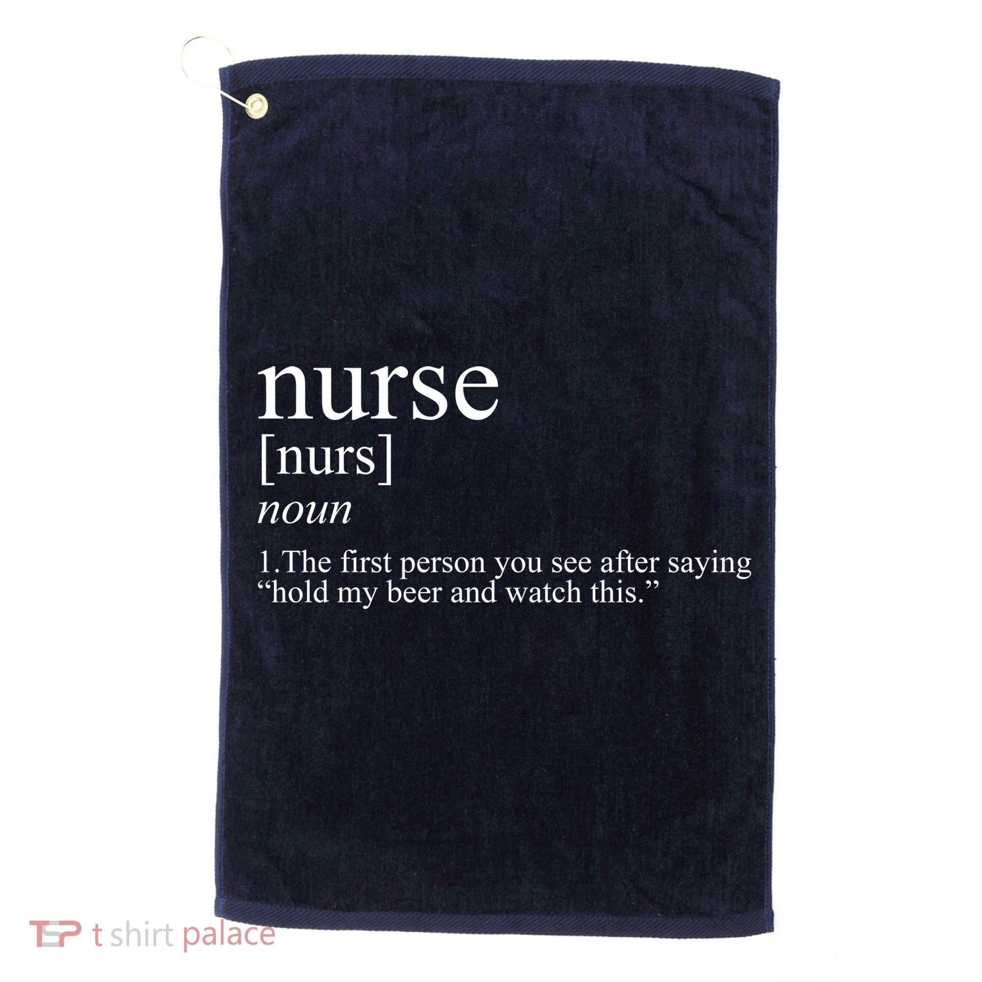 Funny Nurse Definition Golf Towel